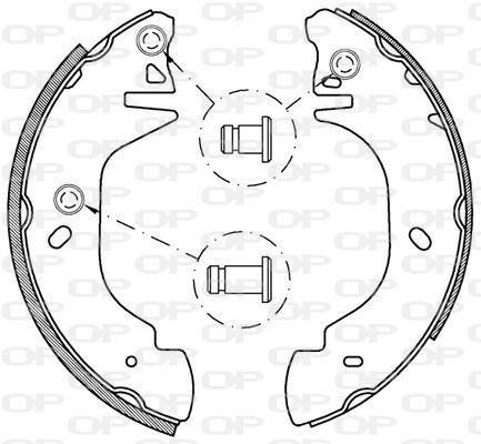 Bremsbackensatz Hinterachse Open Parts BSA2134.00 von Open Parts