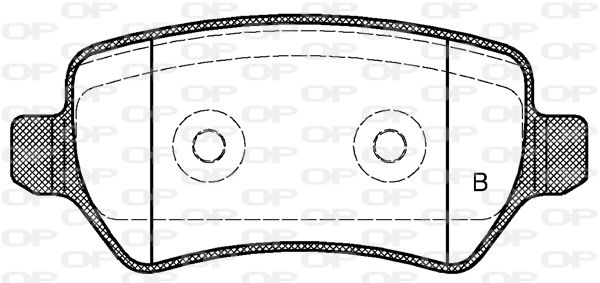 Bremsbelagsatz, Scheibenbremse Hinterachse Open Parts BPA0957.22 von Open Parts