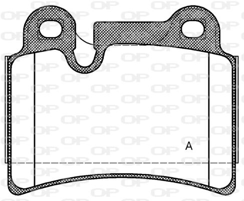 Bremsbelagsatz, Scheibenbremse Hinterachse Open Parts BPA1240.00 von Open Parts