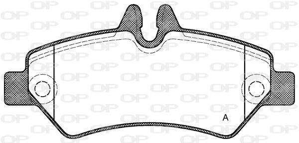 Bremsbelagsatz, Scheibenbremse Hinterachse Open Parts BPA1246.00 von Open Parts