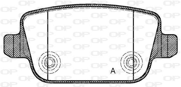 Bremsbelagsatz, Scheibenbremse Hinterachse Open Parts BPA1256.00 von Open Parts