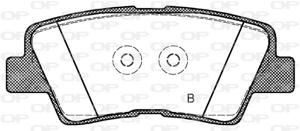 Bremsbelagsatz, Scheibenbremse Hinterachse Open Parts BPA1362.42 von Open Parts