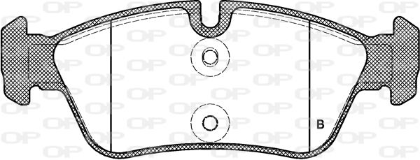 Bremsbelagsatz, Scheibenbremse Vorderachse Open Parts BPA0384.40 von Open Parts