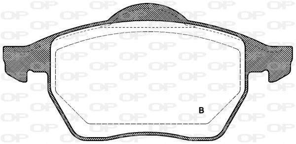 Bremsbelagsatz, Scheibenbremse Vorderachse Open Parts BPA0390.50 von Open Parts