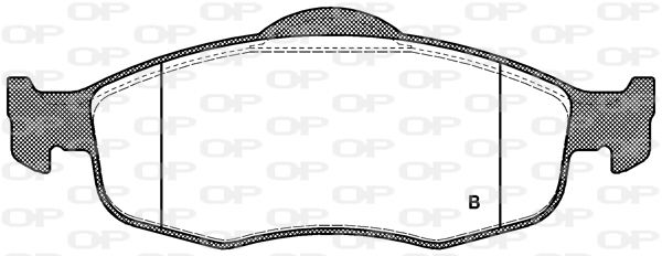 Bremsbelagsatz, Scheibenbremse Vorderachse Open Parts BPA0432.00 von Open Parts