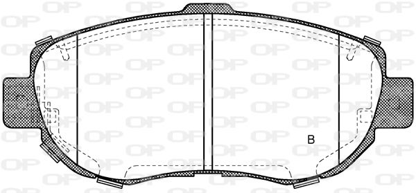 Bremsbelagsatz, Scheibenbremse Vorderachse Open Parts BPA0456.14 von Open Parts