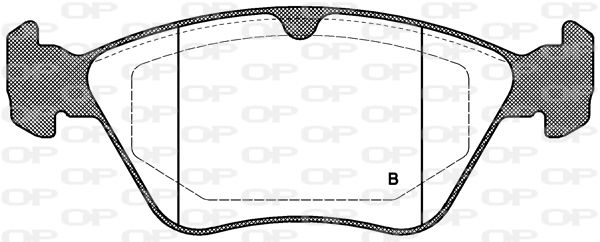 Bremsbelagsatz, Scheibenbremse Vorderachse Open Parts BPA0468.00 von Open Parts