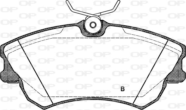 Bremsbelagsatz, Scheibenbremse Vorderachse Open Parts BPA0638.02 von Open Parts