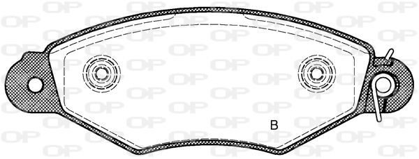 Bremsbelagsatz, Scheibenbremse Vorderachse Open Parts BPA0643.30 von Open Parts