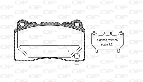 Bremsbelagsatz, Scheibenbremse Vorderachse Open Parts BPA0666.04 von Open Parts