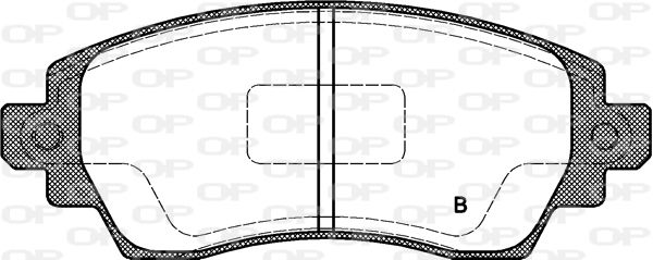 Bremsbelagsatz, Scheibenbremse Vorderachse Open Parts BPA0716.02 von Open Parts