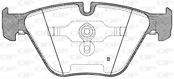 Bremsbelagsatz, Scheibenbremse Vorderachse Open Parts BPA0857.00 von Open Parts