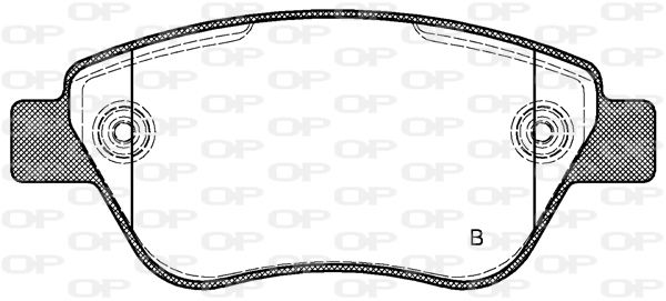 Bremsbelagsatz, Scheibenbremse Vorderachse Open Parts BPA0858.31 von Open Parts