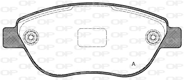 Bremsbelagsatz, Scheibenbremse Vorderachse Open Parts BPA0859.10 von Open Parts