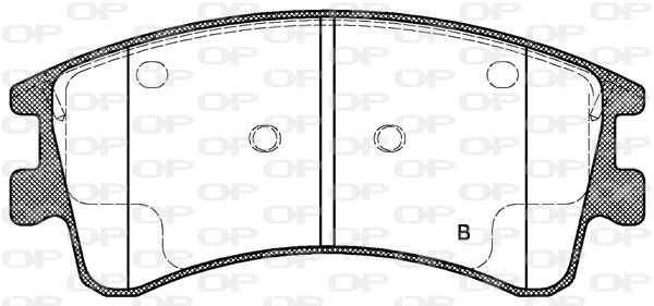 Bremsbelagsatz, Scheibenbremse Vorderachse Open Parts BPA0970.02 von Open Parts