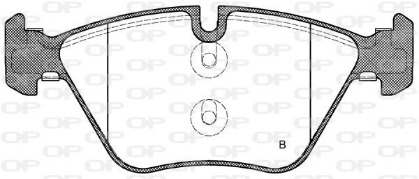 Bremsbelagsatz, Scheibenbremse Vorderachse Open Parts BPA1052.10 von Open Parts