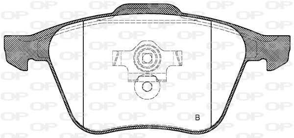 Bremsbelagsatz, Scheibenbremse Vorderachse Open Parts BPA1070.00 von Open Parts