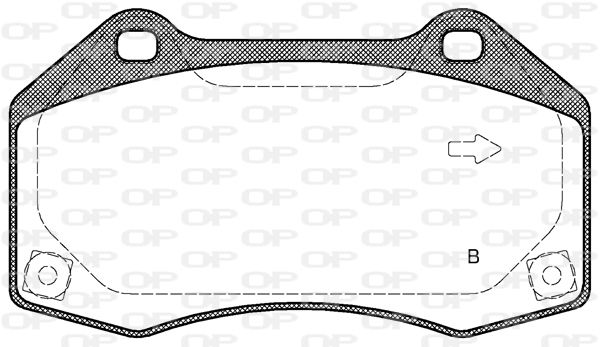 Bremsbelagsatz, Scheibenbremse Vorderachse Open Parts BPA1113.10 von Open Parts