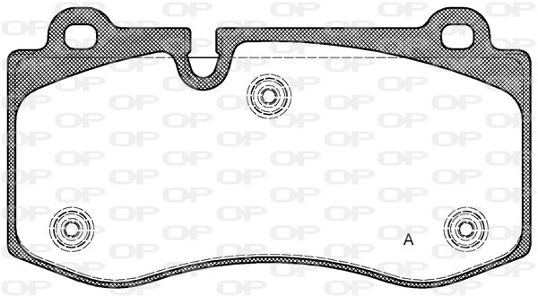 Bremsbelagsatz, Scheibenbremse Vorderachse Open Parts BPA1202.00 von Open Parts