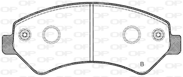 Bremsbelagsatz, Scheibenbremse Vorderachse Open Parts BPA1275.01 von Open Parts