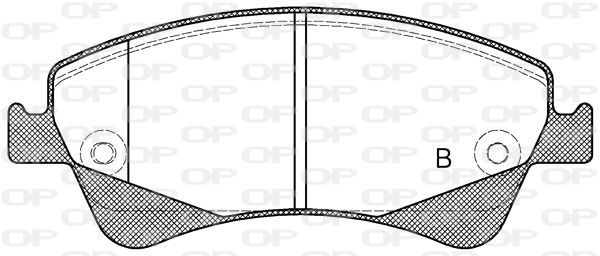 Bremsbelagsatz, Scheibenbremse Vorderachse Open Parts BPA1341.12 von Open Parts