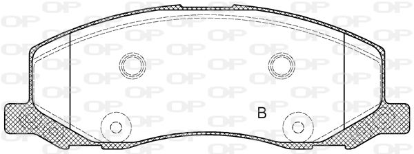 Bremsbelagsatz, Scheibenbremse Vorderachse Open Parts BPA1386.02 von Open Parts