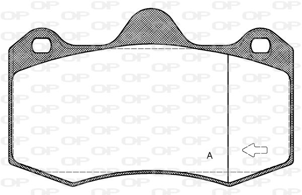 Bremsbelagsatz, Scheibenbremse Vorderachse Open Parts BPA1404.00 von Open Parts