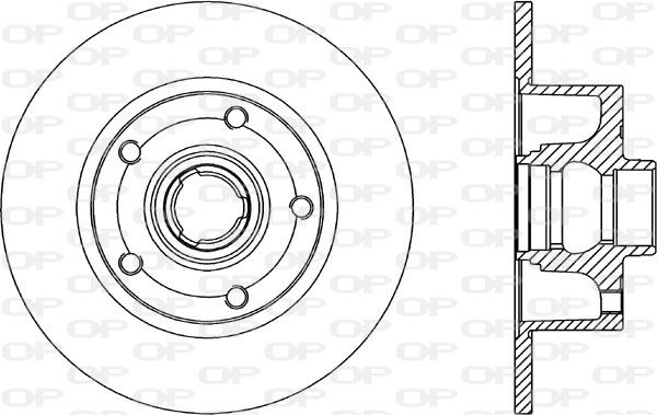 Bremsscheibe Hinterachse Open Parts BDR1044.10 von Open Parts