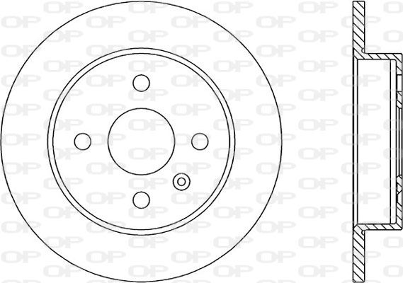 Bremsscheibe Hinterachse Open Parts BDR1810.10 von Open Parts