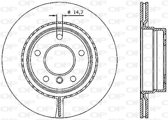 Bremsscheibe Hinterachse Open Parts BDR2334.20 von Open Parts