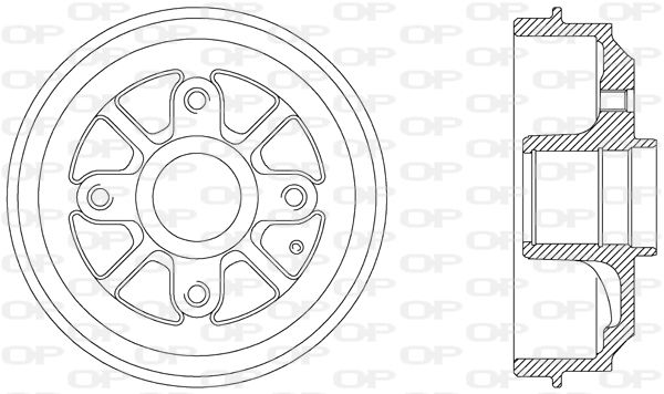 Bremstrommel Hinterachse Open Parts BAD9027.30 von Open Parts