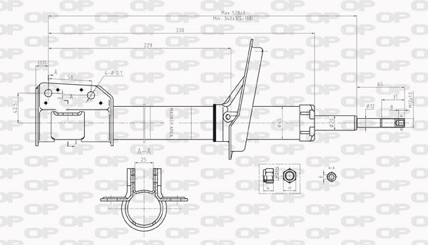 Stoßdämpfer Vorderachse Open Parts SAB8012.31 von Open Parts