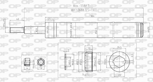 Stoßdämpfer Vorderachse Open Parts SAB8233.31 von Open Parts