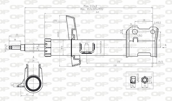 Stoßdämpfer Vorderachse rechts Open Parts SAB8113.31 von Open Parts