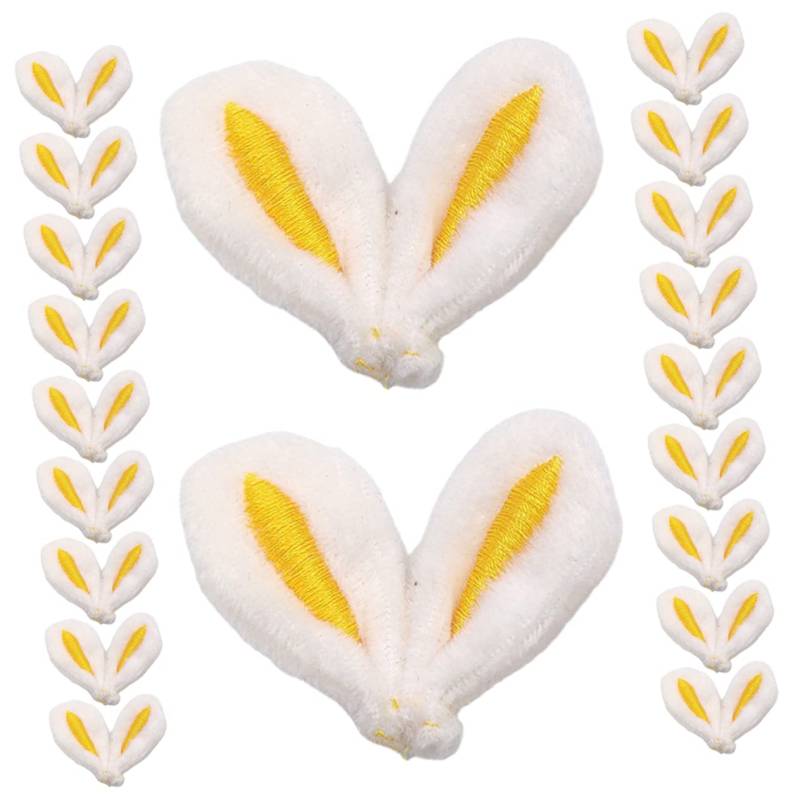 20St Hasenohr Haarspange haarschmuck bunny ears zubehör Haarnetz für Dutt- Hasenohren Stirnband korb haarnadeln Haarspangen selber machen Haarband Hasenohr Stoff Yellow Operitacx von Operitacx