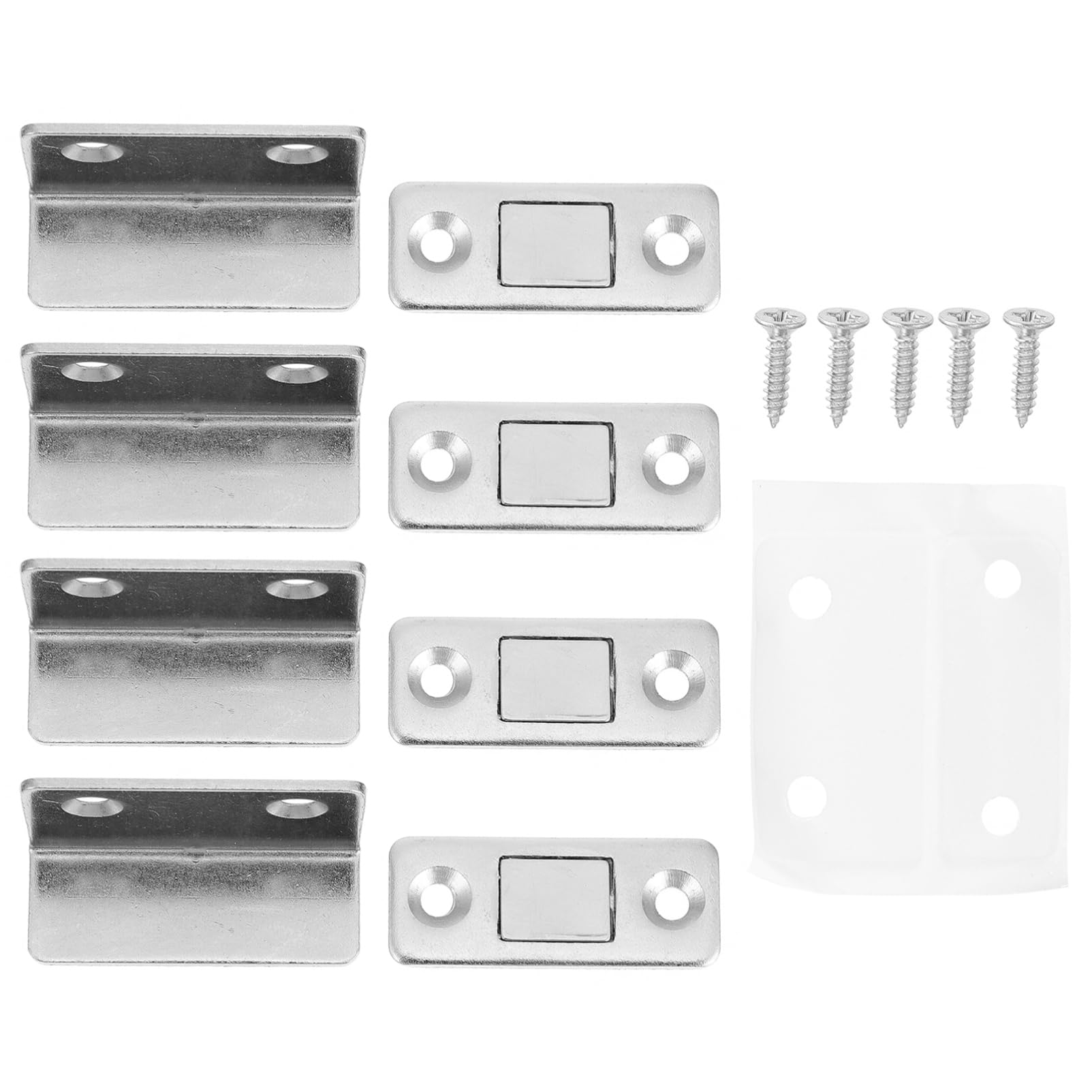 4 Stück Unsichtbarer Magnet Garagentor Magnete Türstopper magnetisch magnetischer Türverschluss magnet schloss magnetschnapper Türschrank Magnet Schranktürverschluss Stahl Silver Operitacx von Operitacx