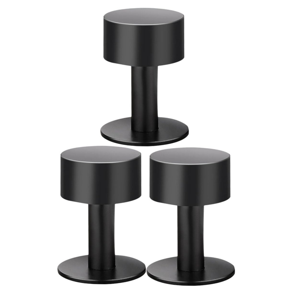 Operitacx 3St türstopper wand Türstoßstangen zum Zuschlagen türstopper stoßfänger Tor Planke Türstopper für die Unterseite der Tür verhindern, dass die Tür zuschlägt Rostfreier Stahl Black von Operitacx