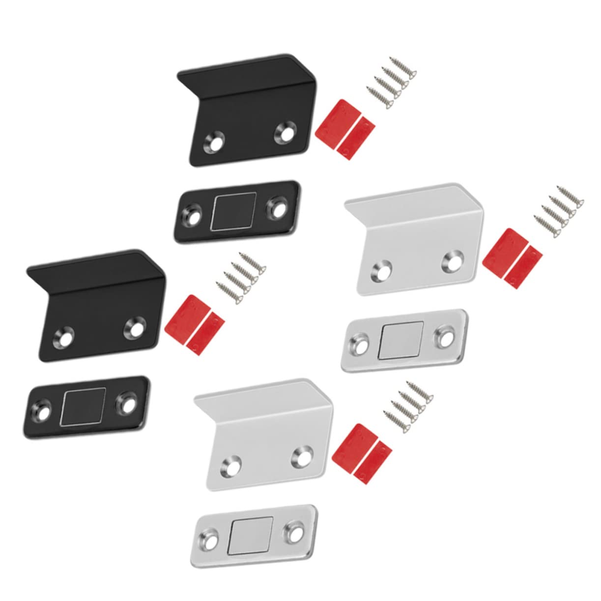 Operitacx 4 Sätze Magnetstreifen-Patch für Schranktüren Garage Kombinationsschloss magnet für schranktür magnete für schranktür Magnetband magneten Kleiderschrank Magnetverschluss Stahl von Operitacx