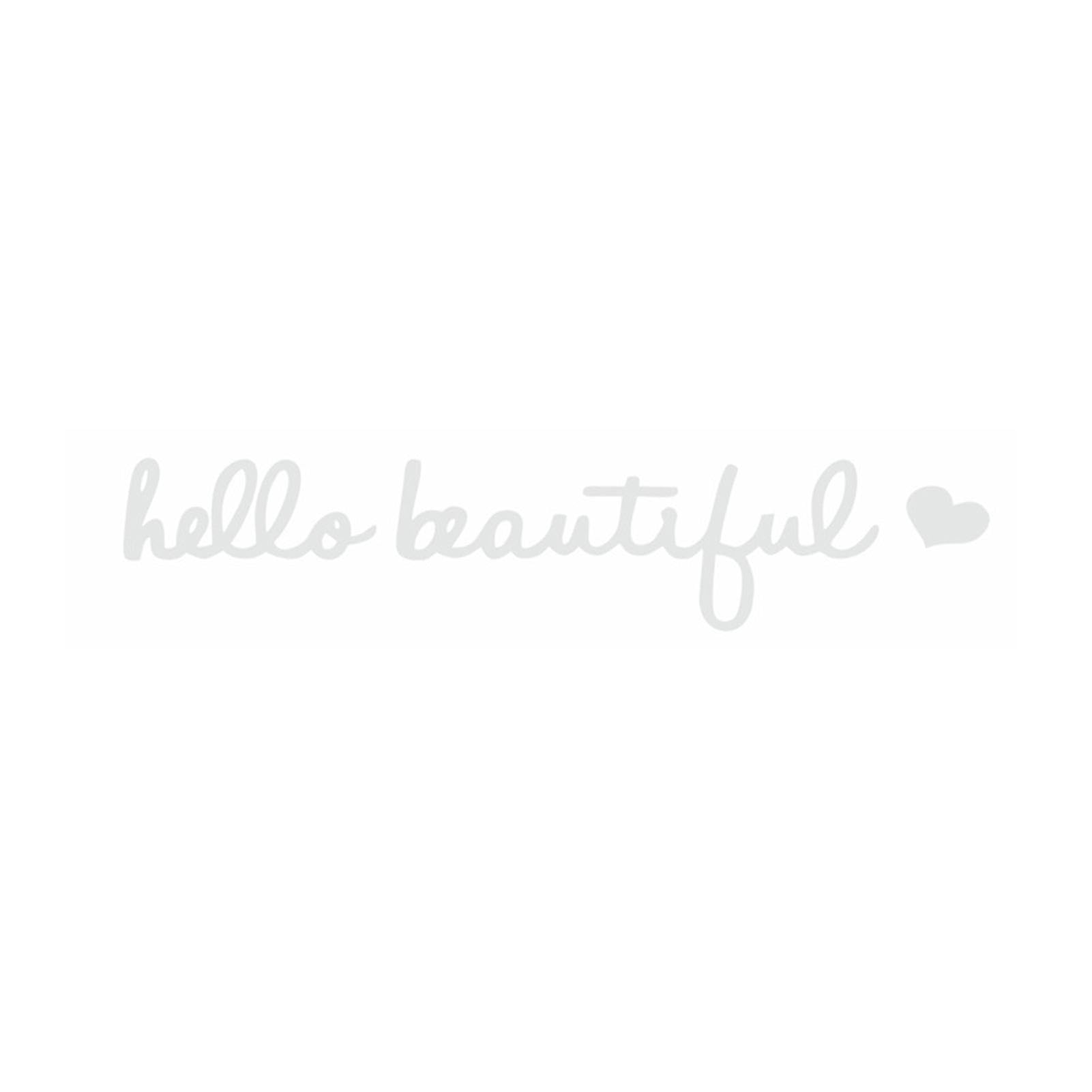 Hello Beautiful Rearview Decal | Rearview Decal PVC Stickers | Car Window Stickers, Hello Beautiful Sign, Decorative Accessories for Vehicles von Opilroyn