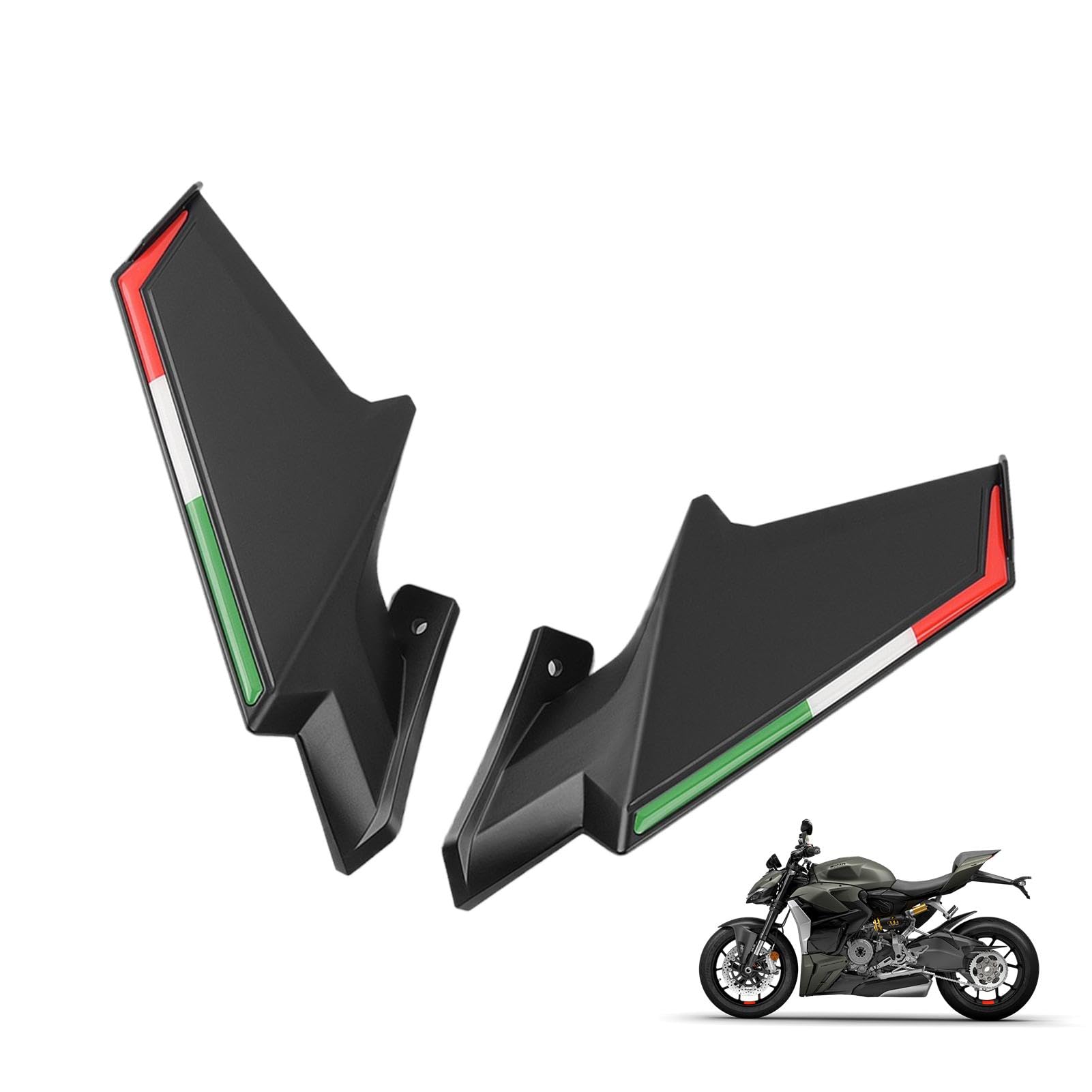 Motorrad-Hauben, aerodynamische Flüge für Motorrad – Windflügel Spoiler Messing, leichte Seite Windflügel Spoiler für die meisten Motorräder täglichen Gebrauch von Opilroyn