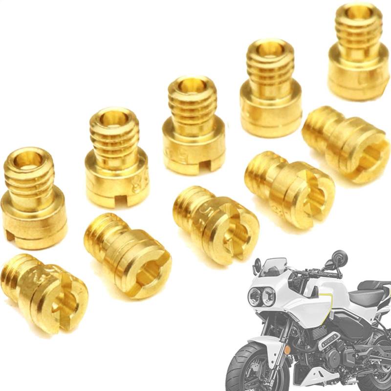 Opilroyn Vergaserdüsen-Set, Motorrad-Hauptdüsen-Set, Vergaser-Hauptdüsen-Set enthält 10 Hauptdüsen für Dirt Bikes, Karts, UTV und ATV von Opilroyn