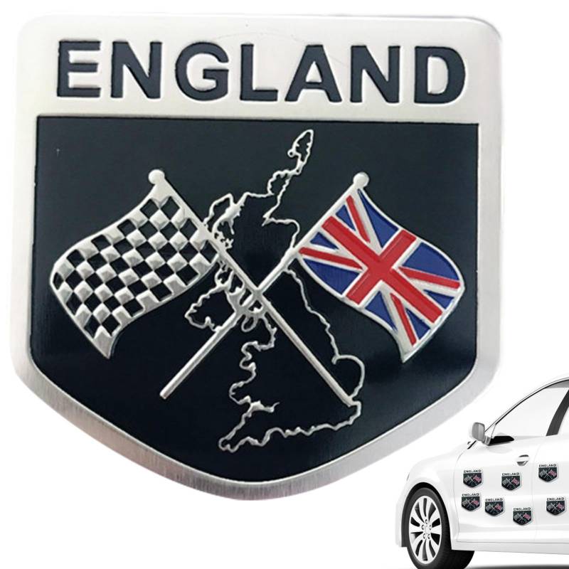 UK-Emblem Für Fahrzeuge – Metallabzeichen Mit Union Jack, Autozubehör Mit Englischer Flagge, Party-Requisite Mit Britischer Flagge, Metallabzeichen Mit Britischer Flagge, Autoemblem Zum Gedenken An Di von Opilroyn