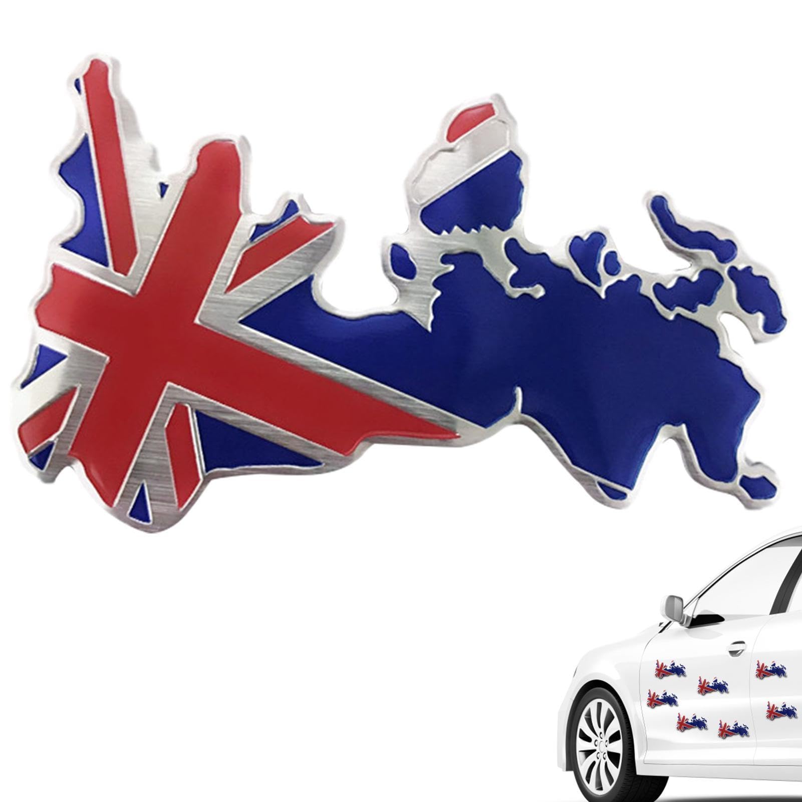 UK-Emblem Für Fahrzeuge – Metallabzeichen Mit Union Jack, Autozubehör Mit Englischer Flagge, Party-Requisite Mit Britischer Flagge, Metallabzeichen Mit Britischer Flagge, Autoemblem Zum Gedenken An Di von Opilroyn