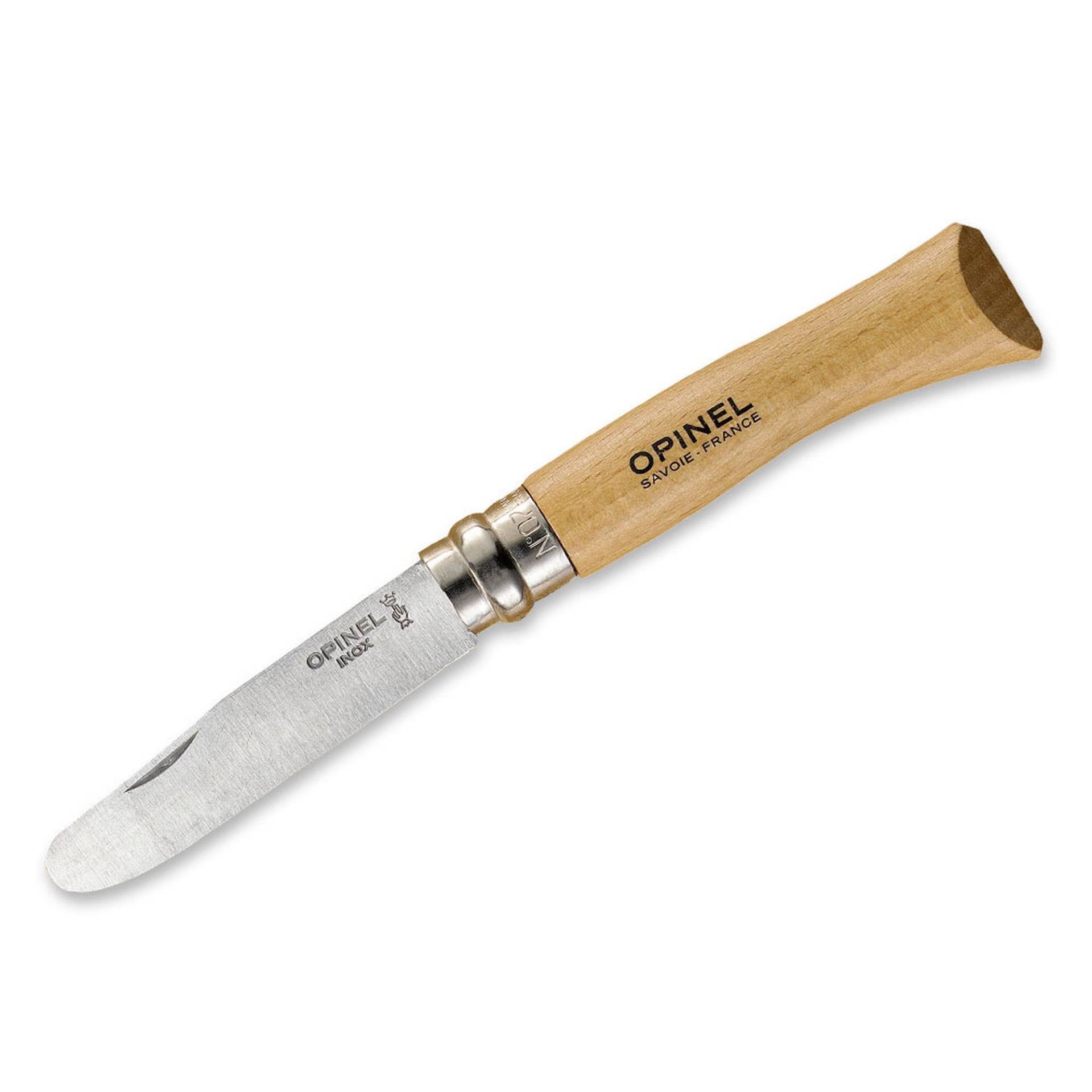 Opinel Nr. 7 Taschenmesser, für Kinder, mit Griff aus Buchenholz, Braun, Gesamtlänge 17,5 cm, 254136 von Opinel