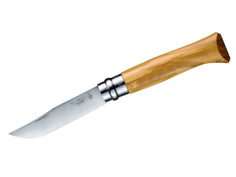 Opinel 254052 Klappmesser aus Olivenholz Braun, No. 8 von OPINEL