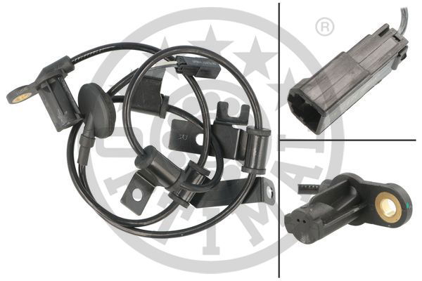 Sensor, Raddrehzahl Hinterachse rechts Optimal 06-S856 von Optimal