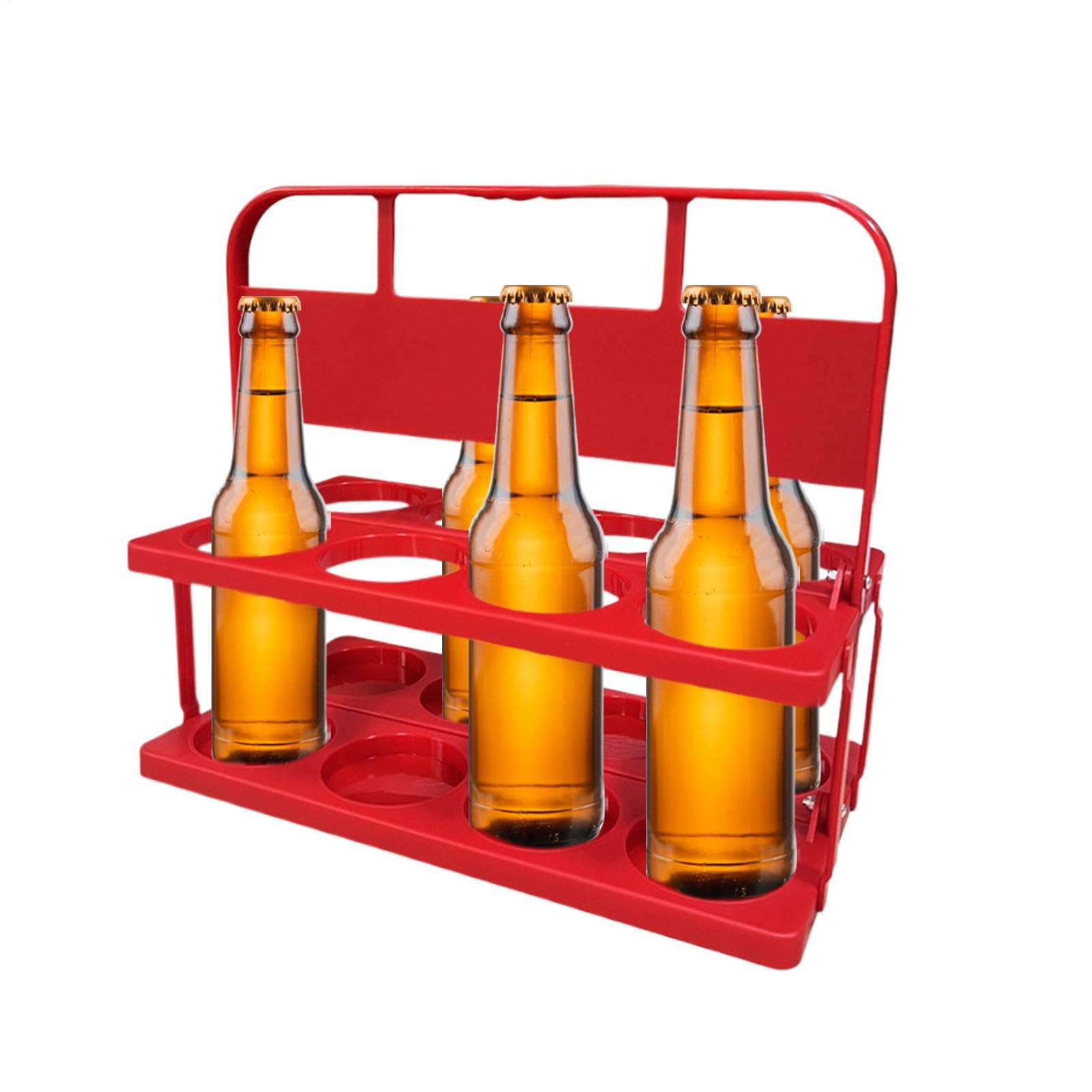 Beer Carrier, tragbarer Beer Carrier, 8 Stück Beer Carrier, wiederverwendbar, Beer Carrier, Beer Carrier, Faltbare Beer Crate, Beer Storage Crate, Beer Bucket mit Griff, Beer Carrying Crate von Opvonxeh