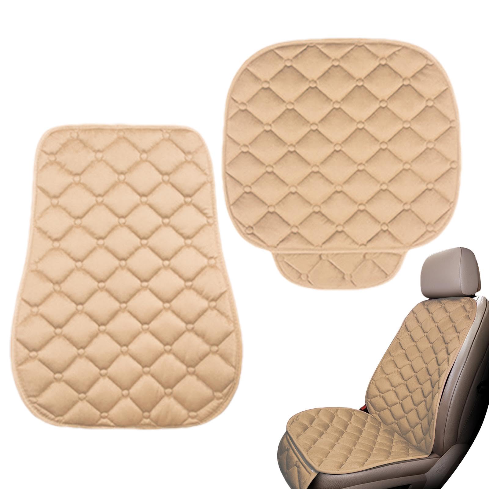 Opvonxeh Seat Protector for Car Seat, Plush Driver Car Seat Mat, Warm Driver Car Seat Mat, Breathable Car Seat Protector Cover, Front Pocket Car Seat Cover, Non-Slip Car Seat Mat von Opvonxeh