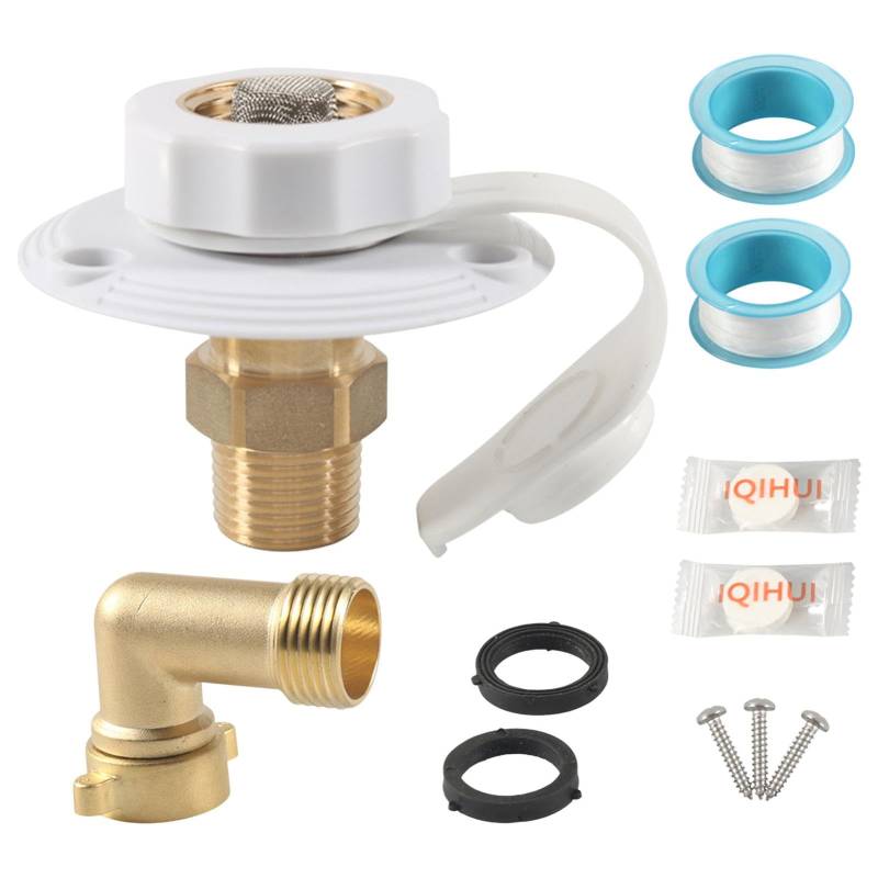 Rv Water Inlet Connection | Brass City Water Connection | Check Valve Rv Water Inlet, Rv Fresh Water Inlet, Sturdy Rv Connection, Water Inlet With Screws, Trailer Water Connection, Water Inlet von Opvonxeh