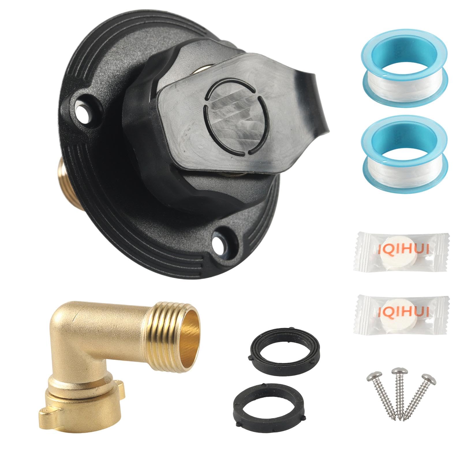 Rv Water Inlet Connection | Brass City Water Connection | Check Valve Rv Water Inlet, Rv Fresh Water Inlet, Sturdy Rv Connection, Water Inlet With Screws, Trailer Water Connection, Water Inlet von Opvonxeh